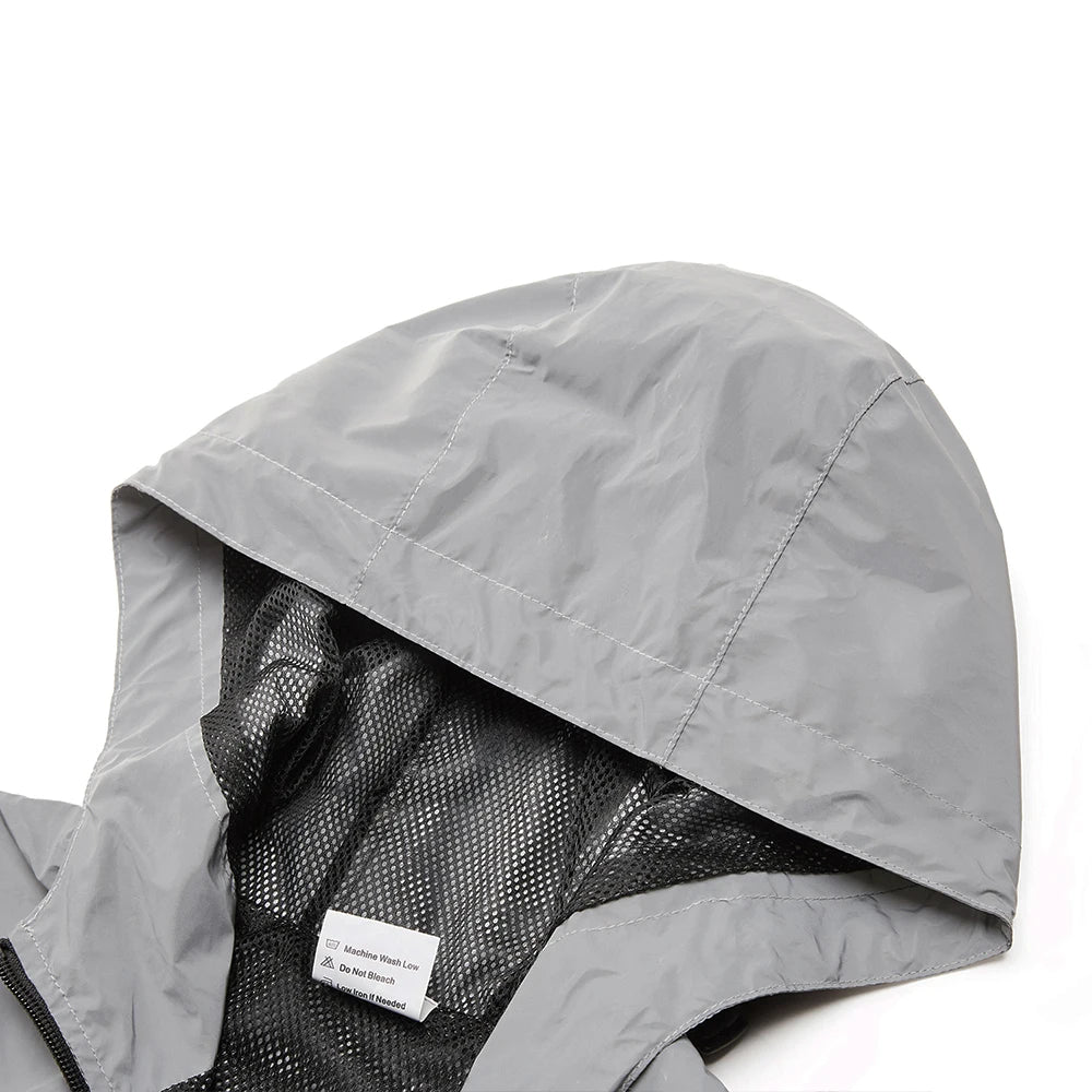 WOSAWE Men's and Women's Reflective Motorcycle Jacket - Waterproof Windbreaker Hoodie for Autumn and Winter